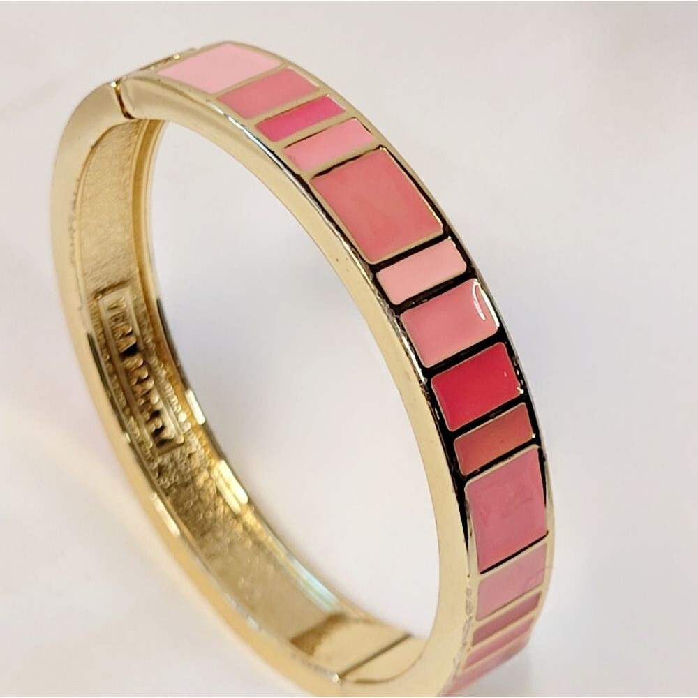 Vera Bradley Colorblock Enameled Pink and Gold Bracelet - Picture 5 of 6